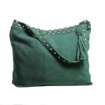 Green Leather Hobo For Girls-2009-front