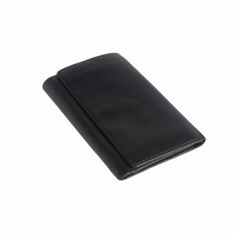 Sheep Nappa black leather key case
