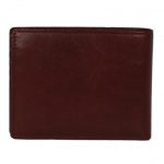 Bi fold Brown Leather Wallet for Men-GNR-1096-back