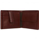 Bi fold Brown Leather Wallet for Men-GNR-1096-beside