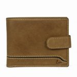 Bi-fold Tan Leather wallet for Men-NR1028-front