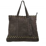 brown leather shopper bag-2009-front