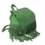 Parrot Green Drawstring Leather Backpack-0022-side (leathermanfashion)
