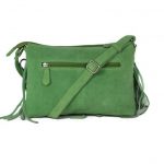 Genuine Leather Dark Green Handbag For Weekend-0023 back