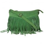 Genuine Leather Dark Green Handbag For Weekend-0023 front