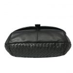 Genuine Leather Black Sling Bag-00745A laydown (leathermanfashion)