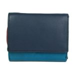 Multi colour leather wallet for girls-1004 front