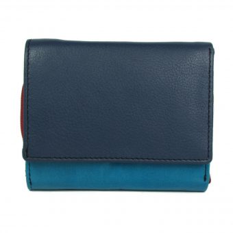 Multi colour leather wallet for girls-1004 front