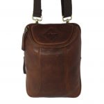 Multifunctional: Cross Body / Belt Pouch Brown Men’s Leather Bag 2026 front side