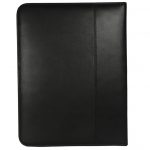 Genuine Leather Black Zip A4 Folder-IT 1737 001 back (leathermanfashion)