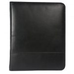 Genuine Leather Black Notepad File Folder IT 1737 002 front (leathermanfashion)