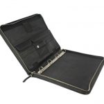 Genuine Leather Black Notepad File Folder IT 1737 002 inside (leathermanfashion)