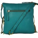 Frill Style Turquoise Sling Bag For Girls-NR0012 back (leathermanfashion)