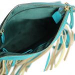 Frill Style Turquoise Sling Bag For Girls-NR0012 inside (leathermanfashion)