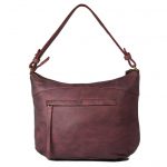 Burnish Wash Pink Leather Handbag-NR0051 back (leathermanfashion)