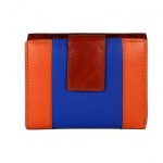 Loop and small flap with snap button multi colour leather purse-ST 105934 F