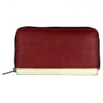 Multi color zip closure wallet for girls-ST 14-1-393 front