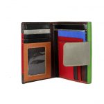 Flap closure multi colour leather purseST 9742-inside