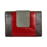 Flap closure multi colour leather purseST 9742-front