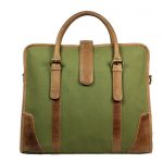 Men’s Hand Bag In Canvas and leather -CV001 front (leathermanfashion)