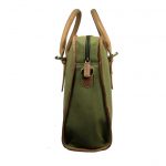 Men’s Green & Tan color Hand Bag -CV001 Side 90 (leathermanfashion)