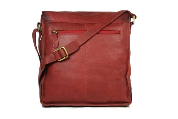 Red Crossbody Leather Bags For Men - Leatherman Fashion Private Limited