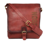 Red Crossbody Leather Bags For Men 102 front (leathermanfashion)
