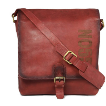 Red Crossbody Leather Bags For Men 102 front (leathermanfashion)