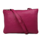 Dark Pink Leather Slingbag For Girls 1503 front (leathermanfashion)