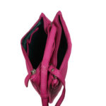 Dark Pink Leather Slingbag For Girls 1503 inside (leathermanfashion)