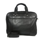 Black Leather Laptop Briefcase 8960 back (leathermanfashion)