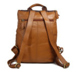 Brown Beige Men’s Leather Backpack NN100 back (leathermanfashion)