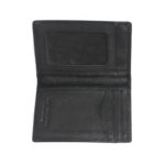 Bifold Black Leather Card Holder NR-1050 inside (leathermanfashion)