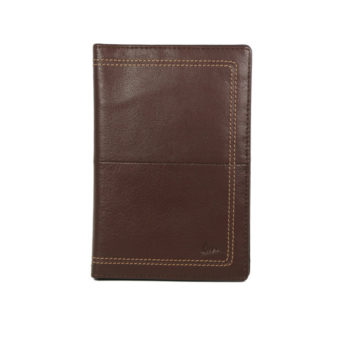 Men's Brown Leather Card Holder NR-1058 front (leathermanfashion)