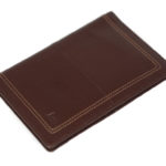 Men’s Brown Leather Card Holder NR-1058 laydown (leathermanfashion)