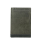 Bi Fold Black / Smoke Color Passport And Card Holder NR1013 front (leathermanfashion)