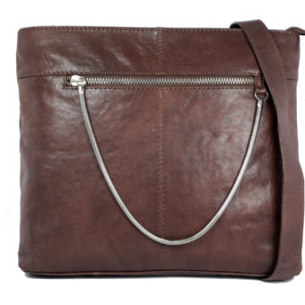 Men's Brown Messanger Hand bag FLA02 front (leathermanfashion)