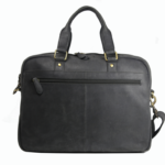 Black Leather Laptop Bag 104 back (leathermanfashion)