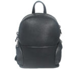 black leather backpack 2021 front (leathermanfashion)