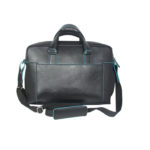 Black Leather Briefcase Bag 2062 back (leathermanfashion)