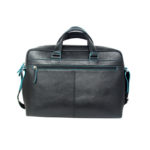 Black Leather Briefcase Bag 2062 front (leathermanfashion)