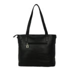 Print Black Leather Handbag FR-023 back (leathermanfashion)