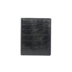 Bifold black wallet for men GNR 1102 front (leathermanfashion)