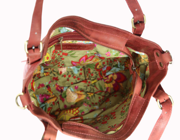 Tan Leather Hobo LM 02 inside (leathermanfashion)