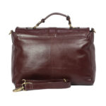 Unisex Brown Leather Handbag LM18 back leatherman fashion