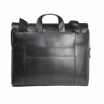 Black Laptop Leather Bag LMBF01 back (leathermanfashion)