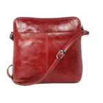 Genuine Leather Red Sling Bag ML04 back (leathermanfashion)