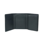 Trifold navy leather wallet NR-1005 inside1 (leathermanfashion)