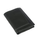 Bifold Black Color Men’s wallet NR 1046 laydown (leathermanfashion)