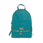 Turquoise Leather Backpack RKS1718-05 front (leathermanfashion)